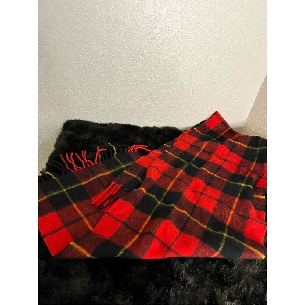 Scottish Experience Lambswool Red Tartan Scarf, OS, EUC!